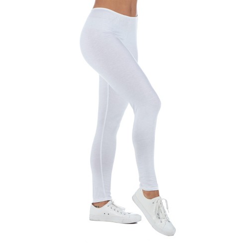 Womens Stretch Ankle Length Leggings-white-s : Target