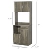 Kitchen Pantry Storage Cabinet with Microwave Stand, Buffet with Hutch, Door Cupboards, Drawer and Adjustable Shelves - 3 of 4