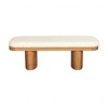 TOV Furniture Ollie Performance Boucle Wooden Bench in White - 3 of 4