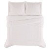 3pc Queen Bristol Embroidered Duvet Cover Set White - Charisma: 300 Thread Count, Cotton Sateen, Includes 2 Shams - image 2 of 4