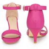 Perphy Women's Open Toe Buckle Ankle Strap Kitten Heel Sandals - 2 of 3