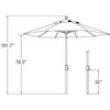 SimplyShade Catalina 108" Octagon Push Button Tilt Umbrella in Black Finish - 4 of 4