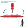 Sonkuki 15x9ft Double-Sided Patio Umbrella Aluminum with Large Canopy - 4 of 4