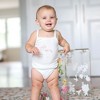 Ely's & Co. Baby Girls Cotton Bodysuits-Undershirts - 3  Pack, Pink , Stripes, Floral Dot , and Butterfly - 4 of 4