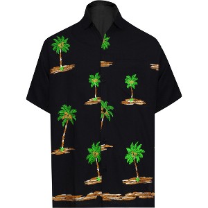 LA LEELA Men's Beach Cruise Holidays Shirts Casual Button Down Shirts For Men Summer Vacation Aloha Tops Hawaiian Shirt - 1 of 4