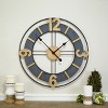 VIP Metal 23.5 in. Gray Transitional Wall Clock - 3 of 4