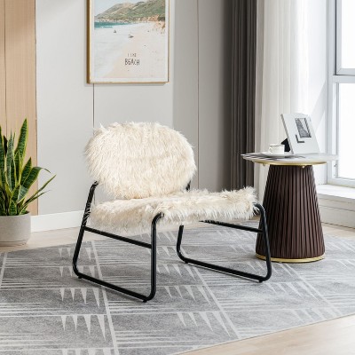 Aash Modern Accent Chair with Metal Frame, Premium High Density Soft Single Lazy Sofa for Living Room Bedroom, Indoor Furniture - The Pop Home