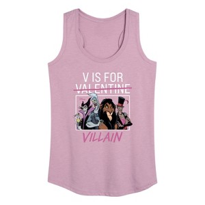 Women's - Disney Villains - Valentine's Day Graphic Racerback Tank - 1 of 4