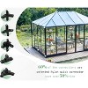 AMERLIFE Greenhouse, Polycarbonate Structure with Aluminum Frame, Dual Swing Doors, Black - 3 of 4