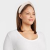 Ribbed Suede Top Knot Headband - Universal Thread™ Cream - 2 of 3