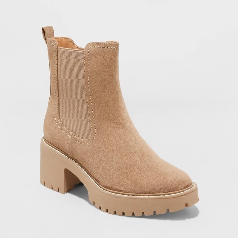 Women's brown leather chelsea boots sale