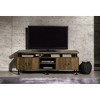 Chic Crate-Rustic Oak TV Stand – Ensata II Black Finish Media Console w/ Multi-Tier Storage, Modern Farmhouse Design for Living Room & Bedroom - 2 of 4