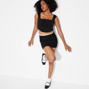 Women's Peek-A-Boo Lace Mini Skirt - Wild Fable™ - 1 of 3