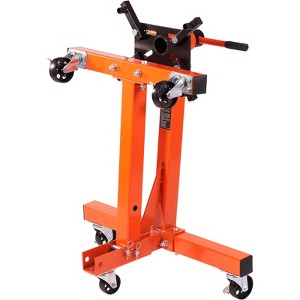 VEVOR Engine Stand, 1500 lbs (3/4 Ton) Rotating Engine Motor Stand with 360 Degree Adjustable Head, Cast Iron Folding Motor Hoist Dolly, Orange - 1 of 4