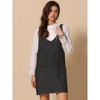 INSPIRE CHIC Women's Sleeveless Casual Denim Adjustable Strap V Neck Front Pockets Overall Mini Dress - 3 of 4