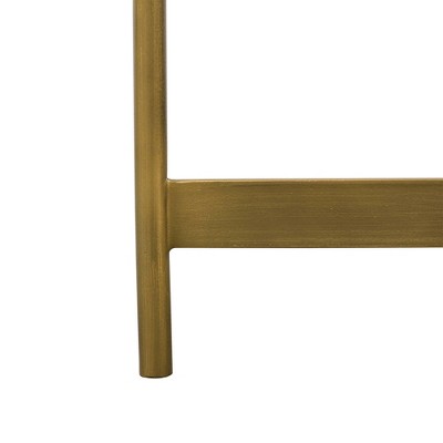 Round Gold and Gray Metal Contemporary Coffee Table