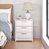 Prepac 21.75" Wide Studio Essentials 3 Drawer Nightstand White - 3 of 4