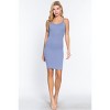 Slickblue Women's Rib Knit Cami Sweater Dress, Stretch Fit, Round Neck, Casual Style, Iris Blue, Size S-L - 3 of 4