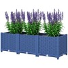 Outsunny Raised Flower Bed, Plastic Planter Box with Drainage Holes for Vegetables, Herbs, Flowers & Succulents - 4 of 4