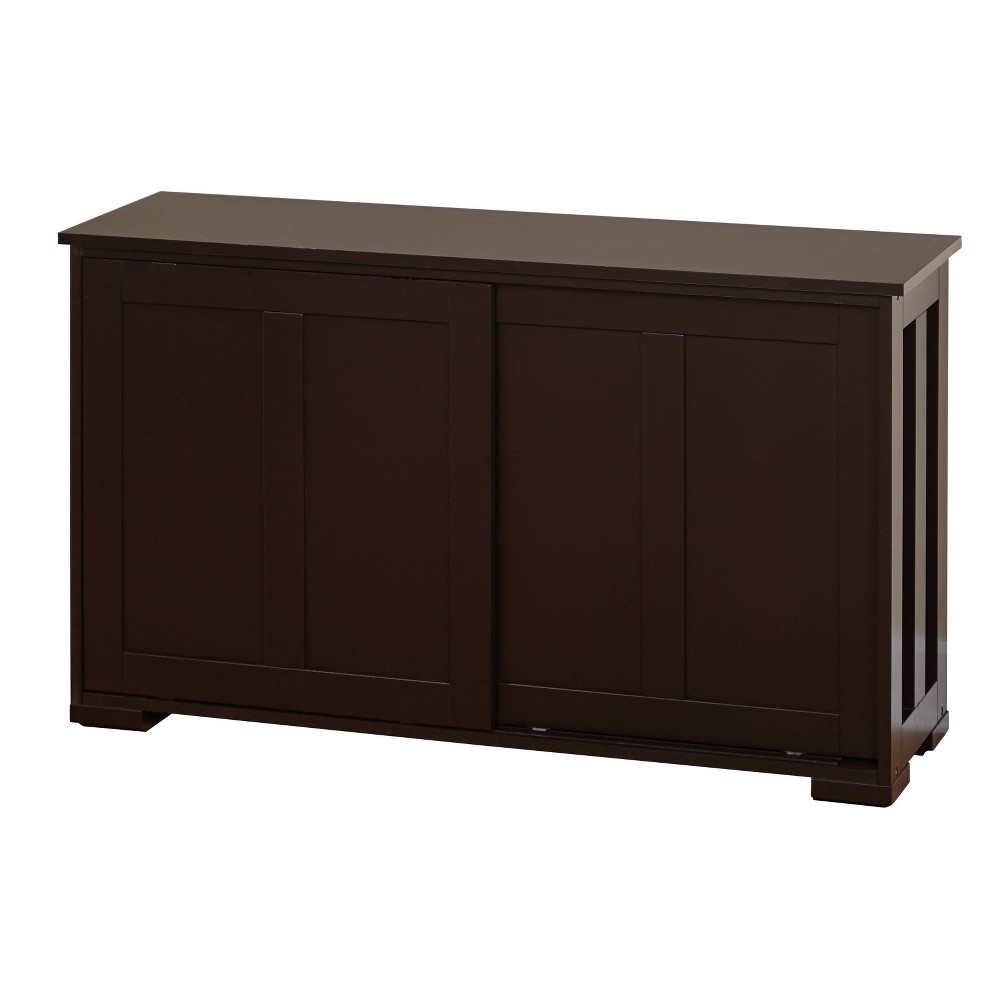 Photos - Wardrobe Pacific Stackable Cabinet with Sliding Doors Espresso - Buylateral