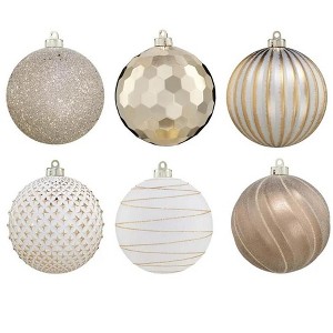 CG Hunter Holiday 6-Piece Shatter Resistant 6-inch Ornaments Gold Metallic - 1 of 3