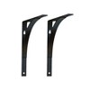 HomeRoots 8" Set Of Two Black Curved Metal Wall Mounted Shelf Brackets - 4 of 4