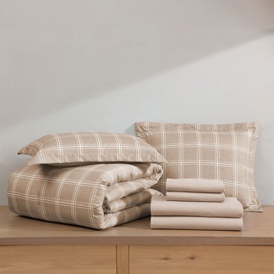 Swift Home | 7-Piece Reversible Printed Bed-In-A-Bag Bedding Set