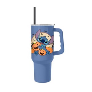 Silver Buffalo Disney Lilo & Stitch - Sitting Holding Pumpkin 40oz Stainless Steel Tumbler - 1 of 1