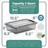 Tribello Plastic Storage Container Bin With Latching Lids For Organizing - Tinted - 2 of 4