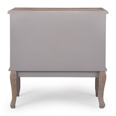 Elegant Farmhouse Light Gray 3-Drawer Storage Chest