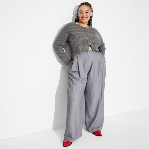 Women's Low-Rise Wide Leg Trousers - Wild Fable™ - image 1 of 3