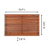 Nordic Teak 31.4" x 19.6" Oiled Shower and Bath Mat with Wide End Slat - 3 of 4