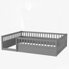 Okak Montessori Floor Bed Twin/Full Size,Pine Wood Toddler Bed with Safety Rails, Low Profile Kids Bed Frame for Nursery & Bedroom - 4 of 4