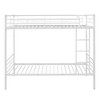 CAVINAS Full/Twin Over Full/Twin Metal Bunk Bed with Ladder & Fence,Modern Bed Frame for Kids Room,Bedroom - 3 of 4