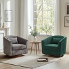 Whisen Swivel Accent Chair for Living Room, Sofa Chairs with Wood Base Side, Comfy Swivel Accent Chair with Wide Upholstered - 2 of 4