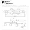 SUGIFT 6-Light Crystal Ceiling Light Modern Ceiling Lamp with Light Fixture - 3 of 4