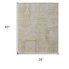 Yellow and Ivory Abstract Hand Woven Area Rug - 3 of 4