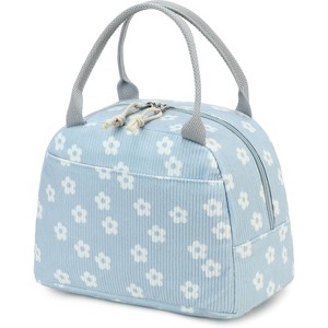 Lunch Bag for Women Men Cute Corduroy Lunch Tote Bags Reusable Insulated Lunch Box Large Capacity Reusable Insulated Cooler for Work Picnic or School - 1 of 4