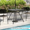 Tangkula 32" Patio Dining Table w/ 1.6" Umbrella Hole & Lid DPC Tabletop for Backyard - 2 of 4