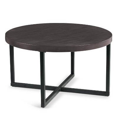 Yukon Dark Brown Wood Coffee Table with Stools