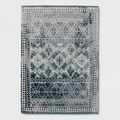 5'x7' Tapestry Woven Accent Rug Turquoise - Threshold™