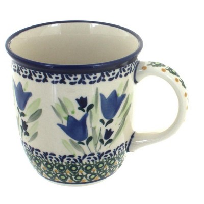 Blue Rose Polish Pottery Blue Tulip Coffee Mug