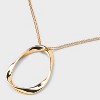 Oval Pendant Necklace - A New Day™ Gold: Lobster Claw Clasp, 32" Length, Zinc Material, Includes 3" Extender - 4 of 4