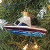 Old World Christmas 2.0 Inch Ski Boat Water Skiers Fun Sun Tree Ornaments - 3 of 3