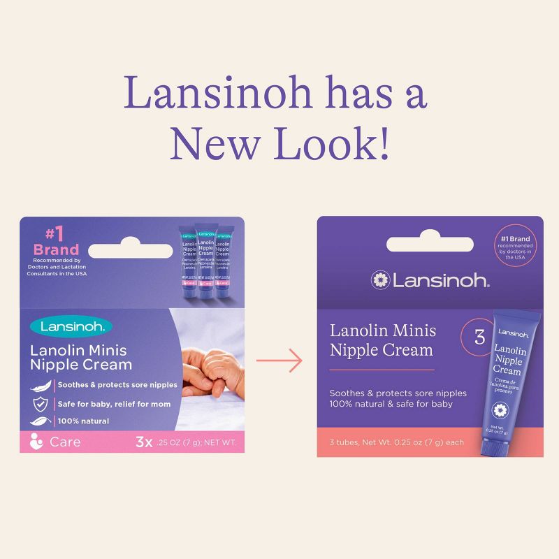 Lansinoh Lanolin Nipple Cream Breastfeeding Essentials - 0.25oz/3pk, 3 of 13