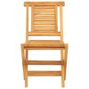 vidaXL Folding Patio Chairs, Solid Teak Wood, Classic Slatted Design, Comfortable Backrest - 4 of 4