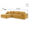 FONTOI Modular Sectional Sofas, L-shaped Sofa, Convertible Sleeper Couch, Compressed Sofa for Living Room Apartment Office, Yellow, 111.5"*32"*72" - 2 of 4