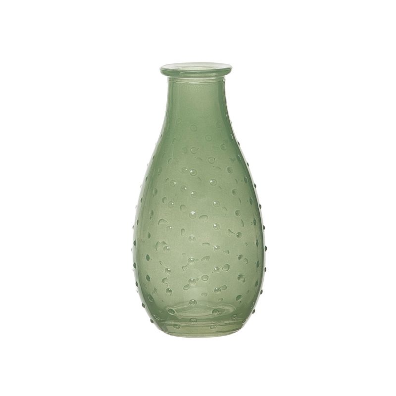 VIP Glass 5.51 in. Green Hobnail Vase, 1 of 2