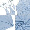 Clotth Sexy V-Neck Babydoll Lingerie Nightgown - Soft Stretchy Silky Sleepwear for Women,Comfortable Loungewear & Romantic Nights,Light Blue-S-XXL - 4 of 4