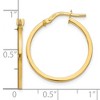 Black Bow Jewelry 14K Yellow Gold Square Tube Round Hoop Earrings, 1.5 x 22mm (7/8 Inch) - 4 of 4